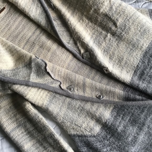 FREE PEOPLE WOOL BLEND LONG SEMI-ADJUSTED KNIT CARDIGAN, APPROX SIZE MED/LARGE - Picture 9 of 16